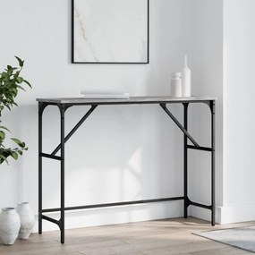 vidaXL Mesa consola 100x32x75 cm derivados de madeira cinzento sonoma