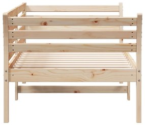 Espreguiçadeira sem colchão 75x190 cm pinho de madeira maciça