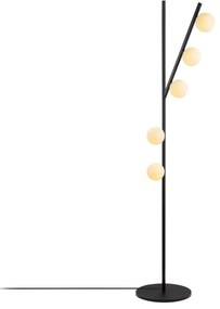 Candeeiro de Pé Domino – Preto e Creme – 31 x 52 x 167 cm