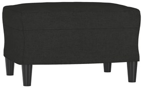 Poltrona com apoio de pés 60 cm tecido preto