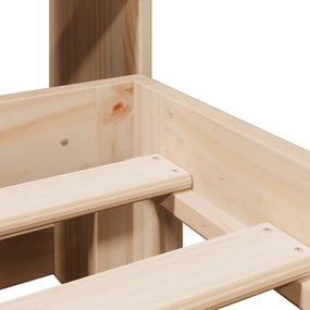 Cama com estante sem colchão 140x190 cm pinho maciço