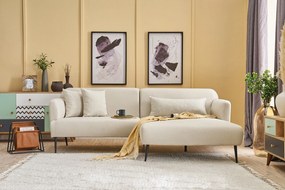Sofá de Canto Revos – Creme – 250x86x100 cm