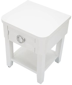 MESA DE CABECEIRA SHINE 45X40X54 CM BRANCA