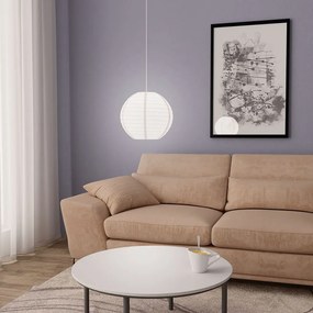 vidaXL Candeeiro suspenso Ø30 cm E27 branco