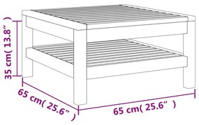 9 pcs conjunto lounge jardim c/ almofadões creme acácia maciça