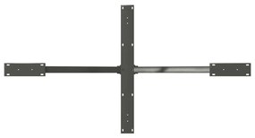 Pé de mesa de jantar em formato de aranha, antracite, 150x78x(72-73) c