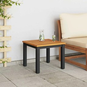 Mesa Lateral de Jardim 45x45x38 cm em Madeira de Acácia Sólida.