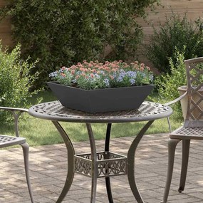 vidaXL Plantador de Tigela de Jardim 5 pcs Preto 50 x 50 x 15 cm Aço