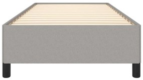 Estrutura de cama sem colchão 90x190 cm tecido cinzento-claro