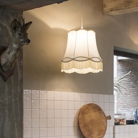 Candeeiro de suspensão retro creme 45 cm - Granny Retro