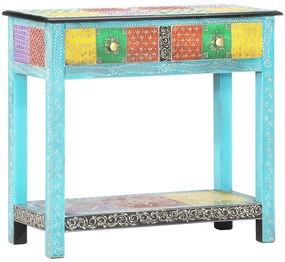 Mesa consola pintada à mão 80x35x75 cm mangueira maciça