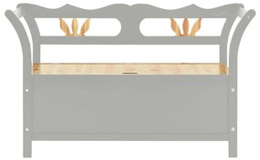 Banco 107x45x75,5 cm madeira de abeto maciça cinzento