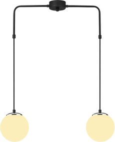 Candeeiro de Teto Uzum – Preto e Branco – 60 x 15 cm