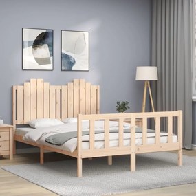 Cama sem colchão 140x190 cm madeira de pinho maciça