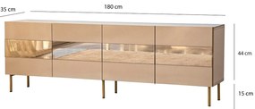 Móvel TV Leon – Bronze Dourado – 180 cm x 59 cm x 35 cm