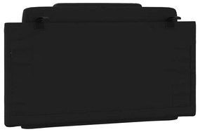 Almofadão de cabeceira 100 cm couro artificial preto
