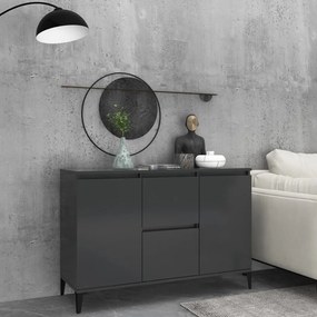 vidaXL Aparador 104x35x70 cm contraplacado cinzento