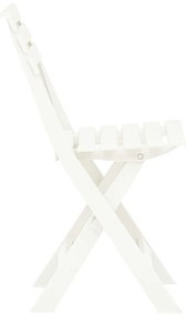 Cadeiras de jardim dobráveis 2 pcs plástico branco