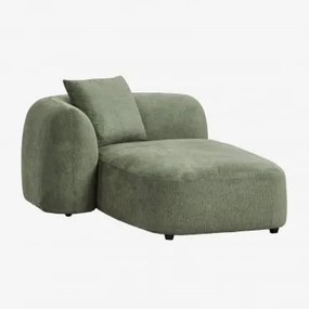 Chaise Longue Esquerdo Para Sofá Modular Em Chenille Coco Tecido Chenille Verde Sálvia - Sklum