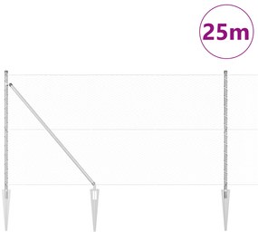 Conjunto de Cercas 2 Peças Aço Galvanizado 25 x 1 m Industrial