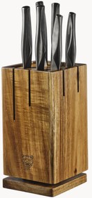 Bloco para facas em madeira de acácia com facas Skagen, conjunto de 7