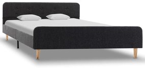 Estrutura de cama 140x200 cm serapilheira cinzento-escuro
