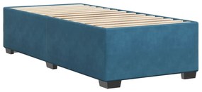 Estrutura de cama 90x190 cm veludo azul