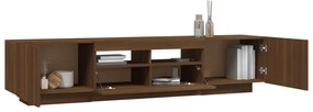Conjunto móveis de TV 2pcs c/ LEDs madeira carvalho castanho