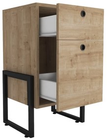 Mesinha de Cabeceira WOLLY – 40x32x66,5 cm – MDP Cor de Mel e Estrutur