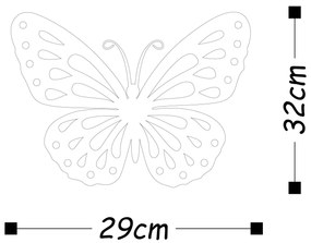 Acessório Decorativo de Parede em Metal Bys-4062 – Multicolor – 32 x 2