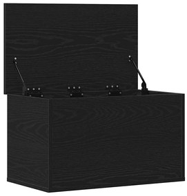 Caixa de Armazenamento vidaXL com Tampa em Carvalho Preto 60x35x35 cm