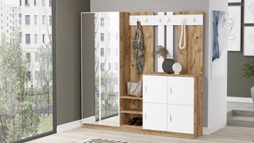 Cabide de Entrada DD9 – Pinho Atlântico e Branco – 187,2x180x37,5 cm