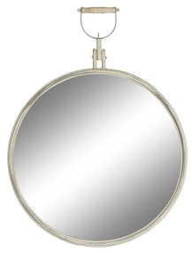 Espelho de Parede Dkd Home Decor 59 X 3 X 78 cm Cristal Metal Branco Vintage
