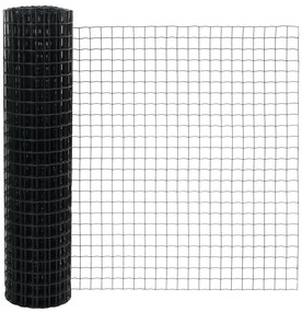 Cerca Euro com 13 Postes Flangeados 1x25 m Aço Galvanizado