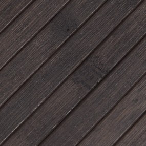 Tapete retangular 70x400 cm bambu castanho-escuro