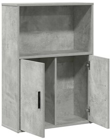 Estante 60x24x85 cm derivados de madeira cinzento cimento