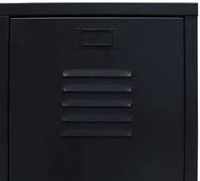 Roupeiro estilo industrial em metal 67x35x107 cm preto