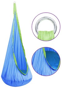 93267 vidaXL Rede/baloiço para crianças suspenso 80 kg azul