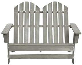 Cadeira de jardim Adirondack 2 lugares abeto maciço cinzento
