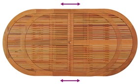 Mesa de jardim 200x100x75 cm madeira de eucalipto maciça