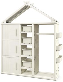 Conjunto de cozinha de madeira com utensílios de cozinha e armazenamento para crianças - Azul