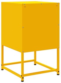 Mesa de cabeceira 36x39x60,5 cm aço amarelo mostarda