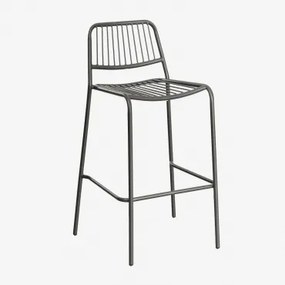Pacote De 2 Bancos Altos Empilháveis Elton Negro-de-fumo & ↑75 Cm - Sklum