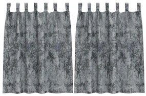 Cortinas de Veludo 2 pcs com Ilhós Cinza Prateado 140x140 cm