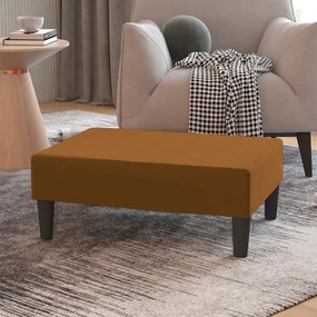 vidaXL Apoio de pés 78x56x32 veludo castanho