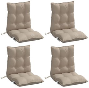 Almofadões cadeira encosto baixo 4 pcs oxford cinza-acastanhado