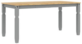 Mesa de jantar Corona 160x80x75 cm madeira pinho maciça cinza