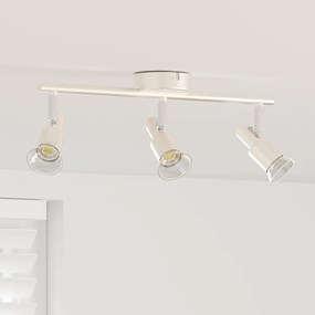 vidaXL Spotlight de Teto 3 Vias Ajustáveis Níquel Escovado GU10