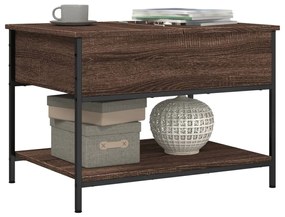 Mesa centro 70x50x50 cm deriv. madeira/metal carvalho castanho