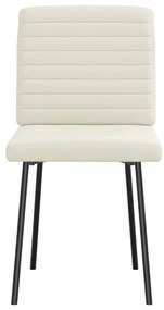 Cadeiras de jantar 6 pcs veludo cor creme